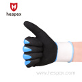 Hespax Double Dipped Nitrile Sandy Waterproof Oilfield Glove